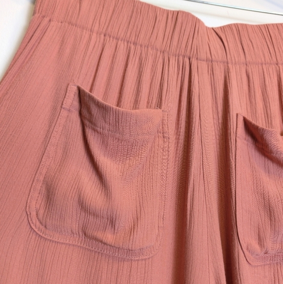 LOFT Outlet Dusty Rose High Rise Straight Textured Pants Size Large - Picture 5 of 6